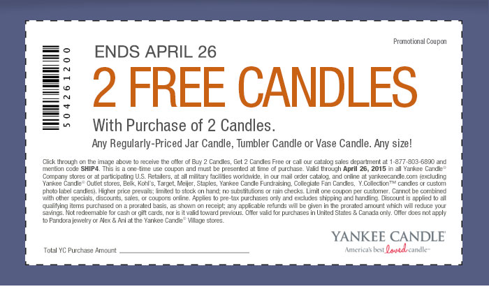 Yankee Candle coupons & promo code for [May 2024]