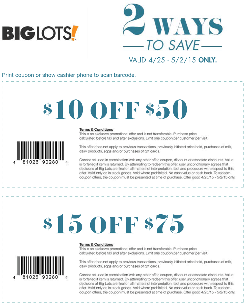 Big Lots Coupon March 2024 $10 off $50 & more at Big Lots