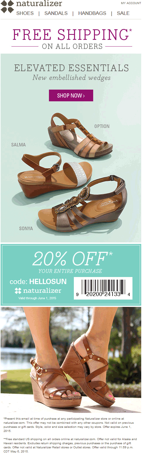 naturalizer shoes coupon