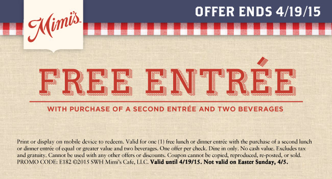 Mimis Cafe coupons & promo code for [April 2024]