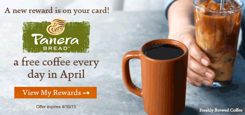 Panera Bread Coupon April 2024 Free rewards members enjoy free coffee daily all month at Panera Bread