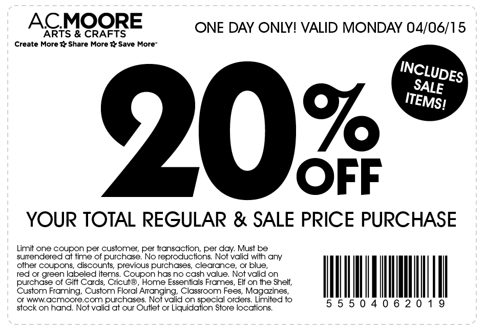 A.C. Moore coupons & promo code for [April 2024]