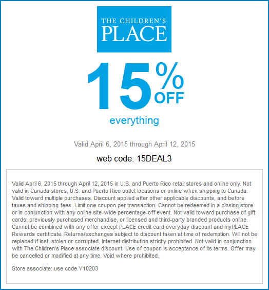 Childrens Place October 2020 Coupons And Promo Codes 