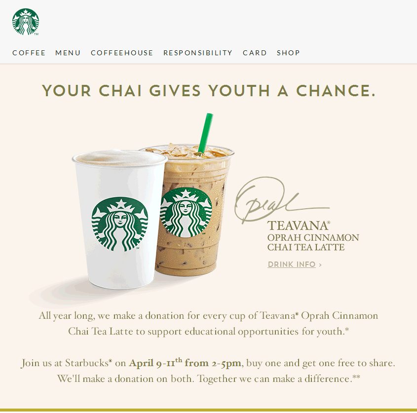 Starbucks coupons & promo code for [May 2024]