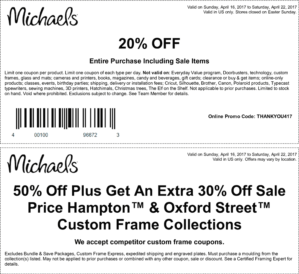 michaels framing discount