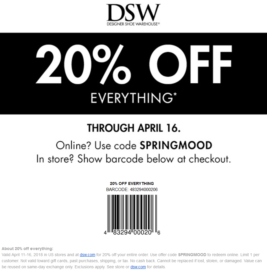 dsw promotions