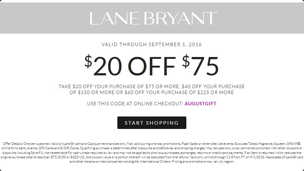 Lane Bryant coupons 50 off most stuff at Lane Bryant,