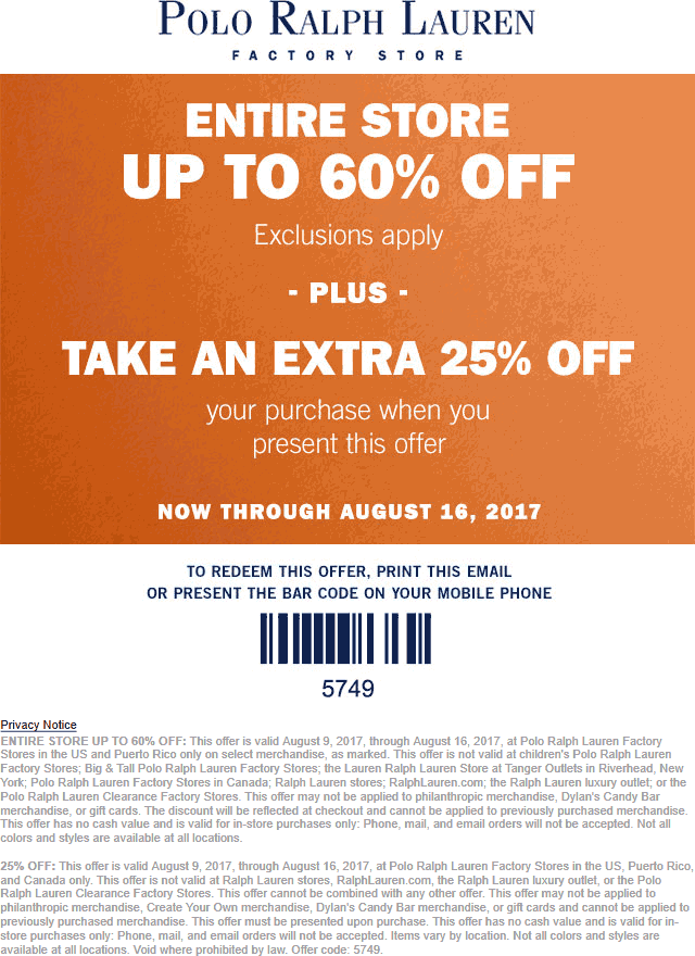 polo factory coupons