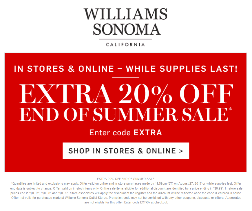 Williams Sonoma Coupons Shopping Deals Promo Codes December 2019 Williams Sonoma Coupons Shopping Deals Promo Codes December 2019