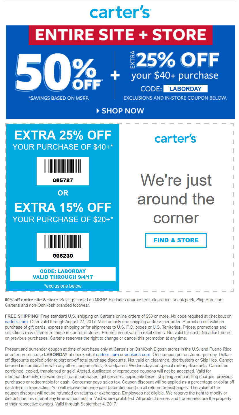 Carters Promo Code 2024 Conni Diandra