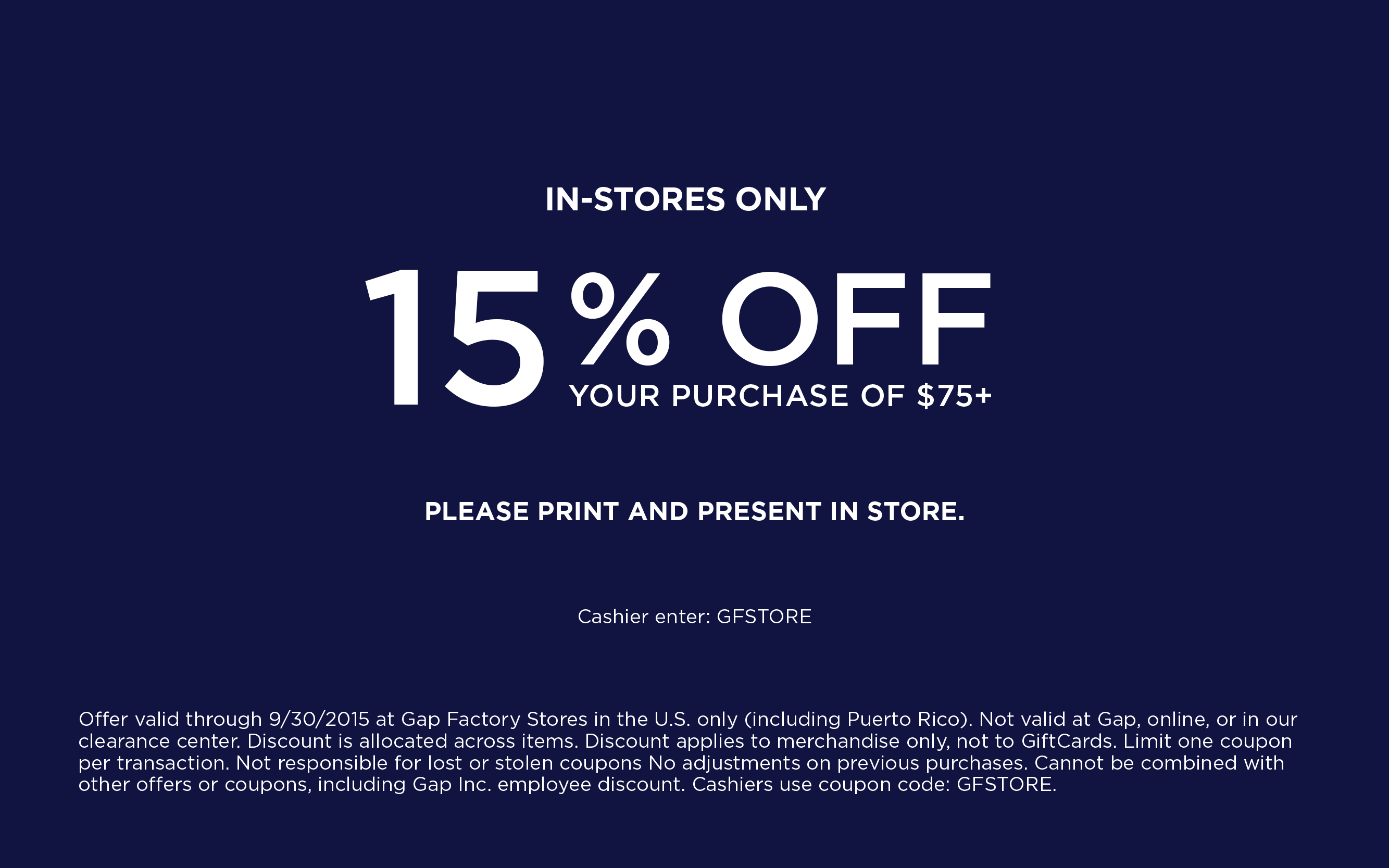 gap factory coupons to use in store