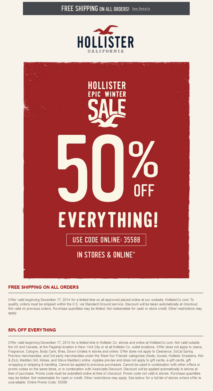 Hollister Coupon Code 2025