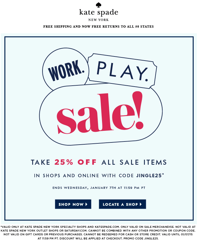 Kate Spade Online Coupon Code