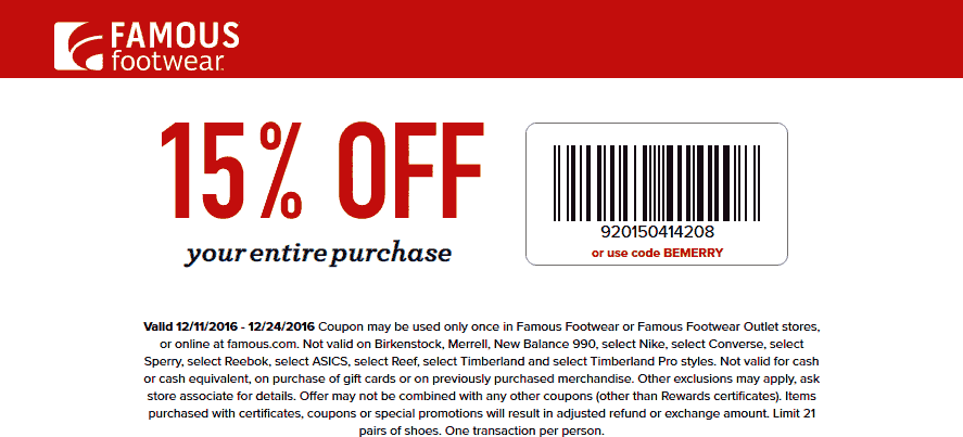 famous footwear bogo promo code