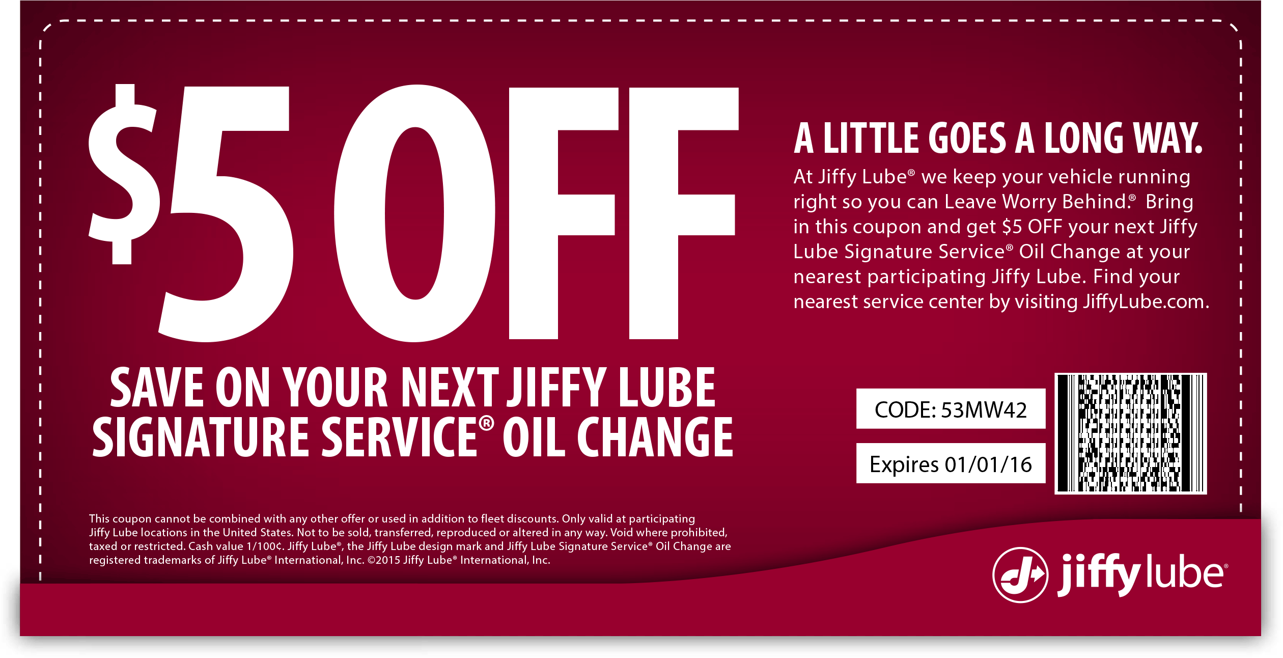 Jiffy Lube Coupon May 2024 $5 off an oil change at Jiffy Lube