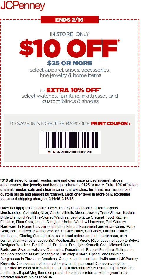 JCPenney Coupon April 2024 $10 off $25 at JCPenney