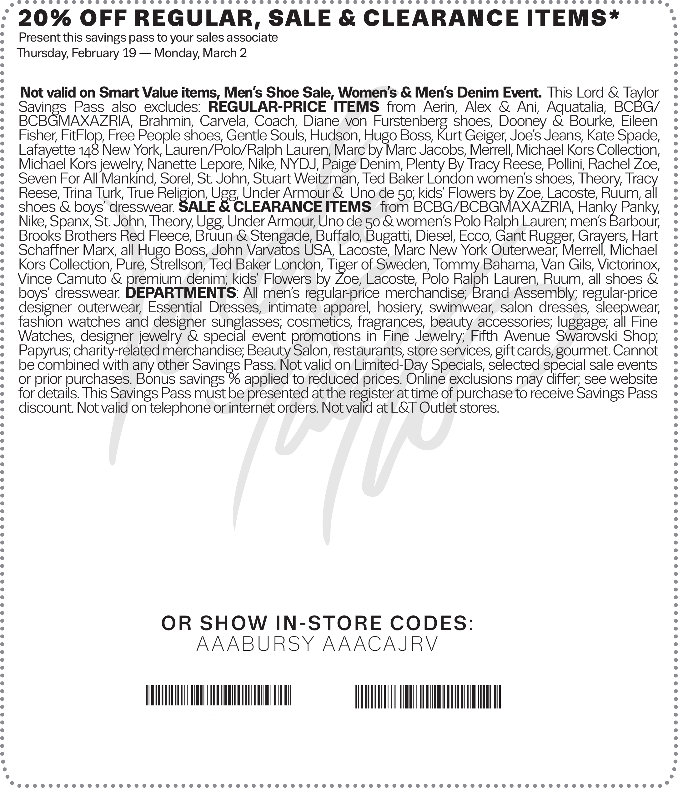 Lord Taylor February 2021 Coupons And Promo Codes 
