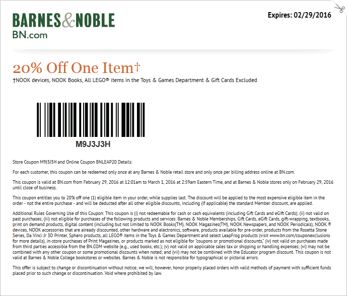 Barnes Noble Coupons Shopping Deals Promo Codes February