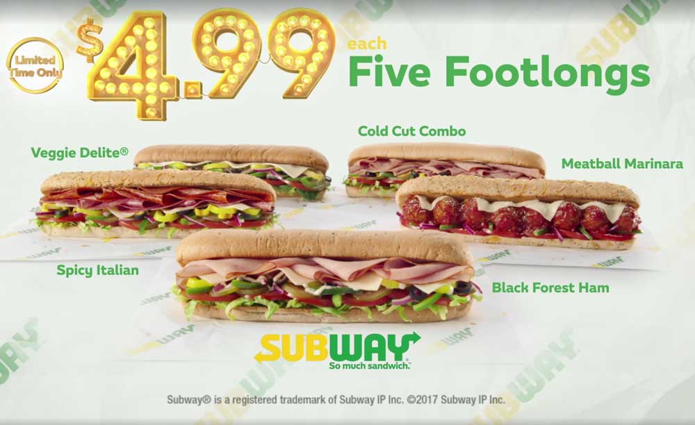 Best ever Subway deal