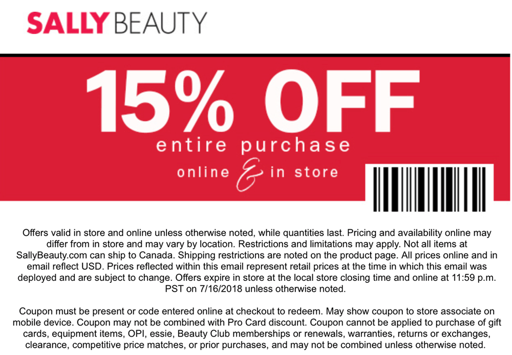 Sally Beauty Supply Coupons Get 15 Sally Beauty Promo Codes And