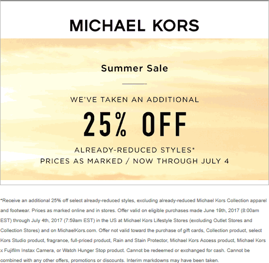 Michael kors printable coupons new arrivals