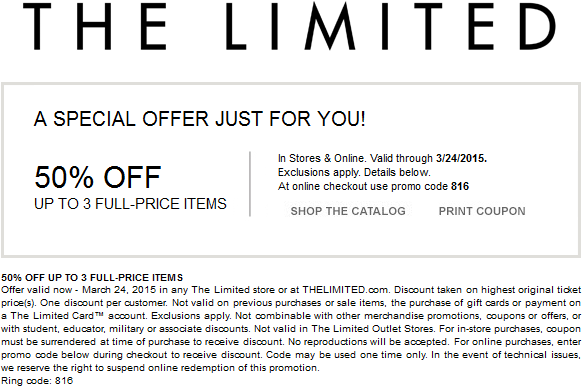 The Limited coupons & promo code for [May 2024]