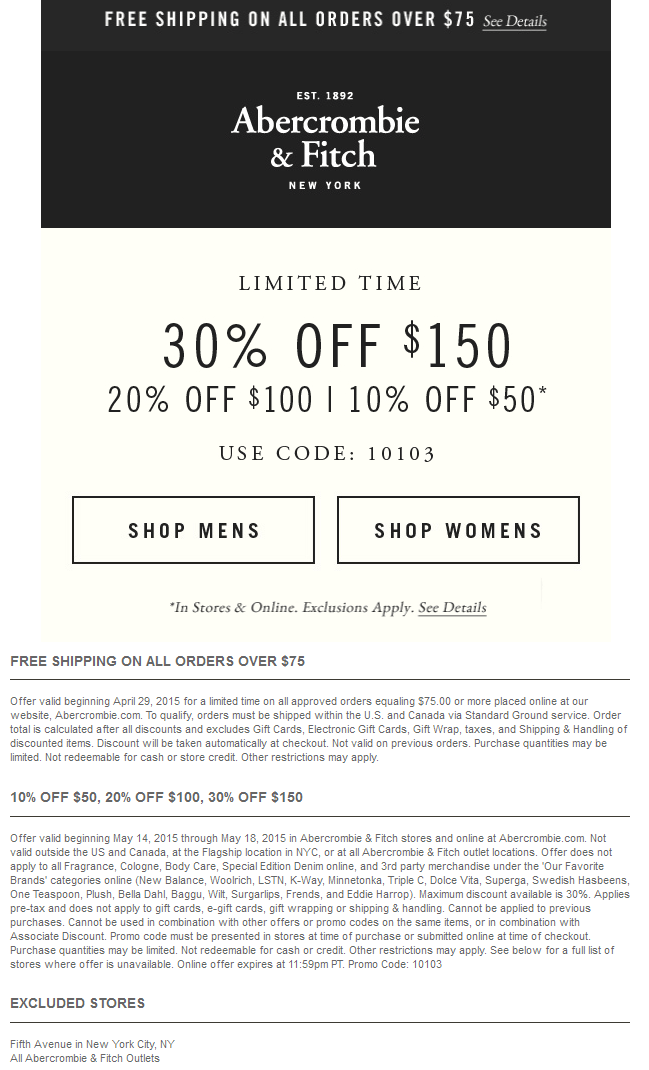 abercrombie promo code august 2019