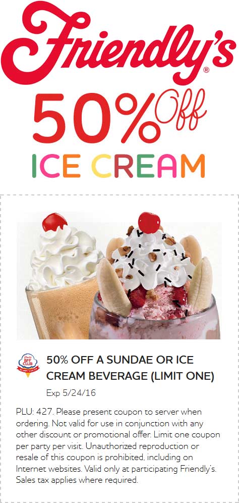 Friendlys Coupons $5 off $25 at Friendlys restaurants