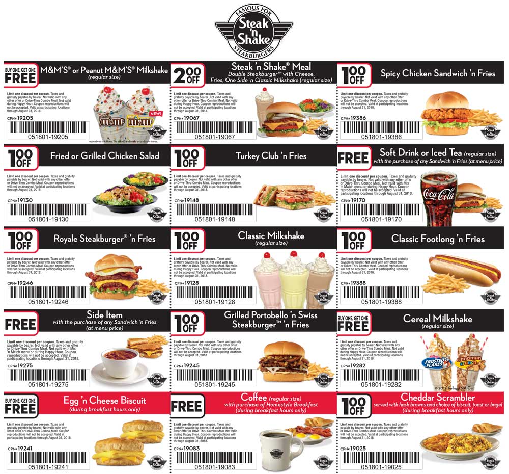 Printable Steak And Shake Coupons