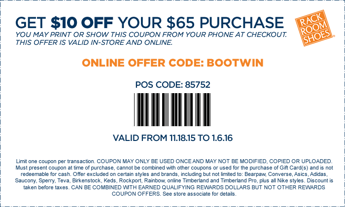 Rack Room Shoes Coupons 10 Off 65 At Rack Room Shoes Or