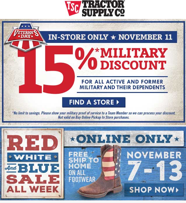 Printable In Store Tractor Supply Coupons