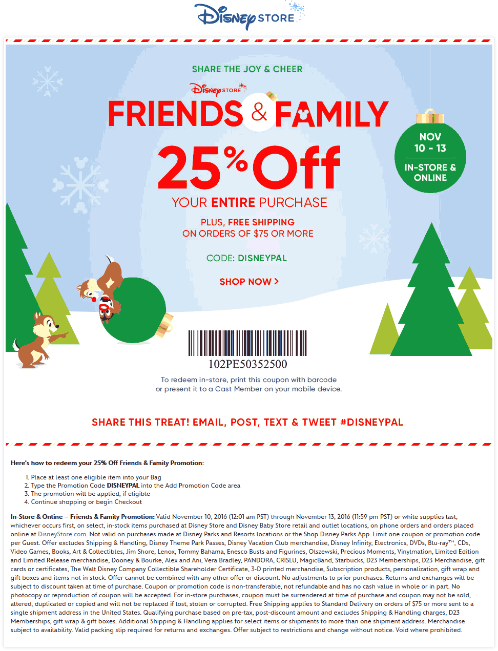 Disney Store Coupons 25 off everything at Disney Store, or online