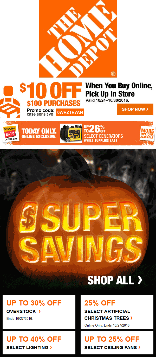 Home Depot Coupons 20 off online at Home Depot via promo code HDSNEAK20