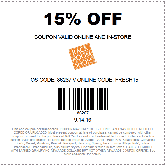 Rack room shoes coupon december 2019