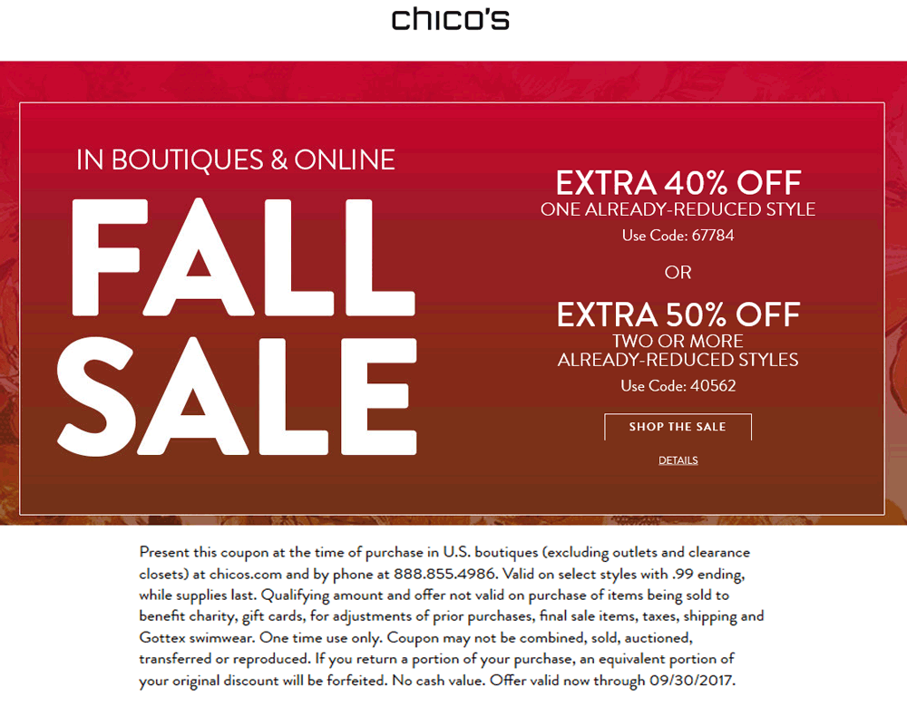 Chicos online coupon codes