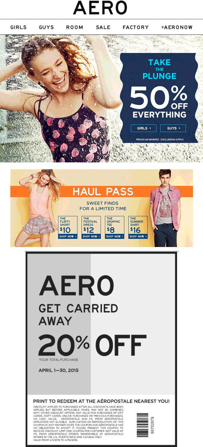 Aeropostale August 2021 Coupons and Promo Codes 🛒