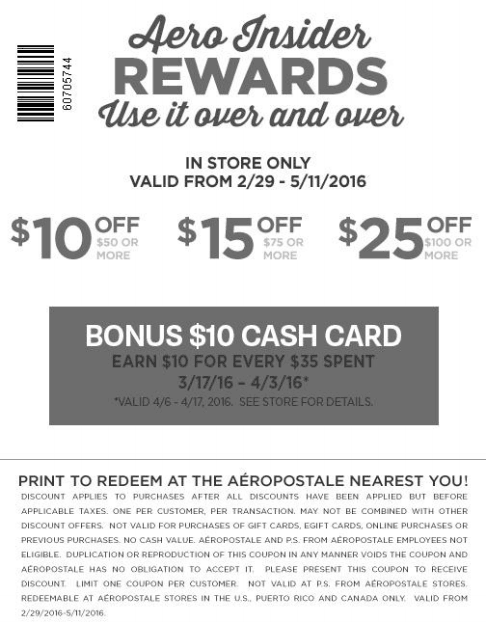Aeropostale Coupon March 2024 $10 off $50 & more at Aeropostale