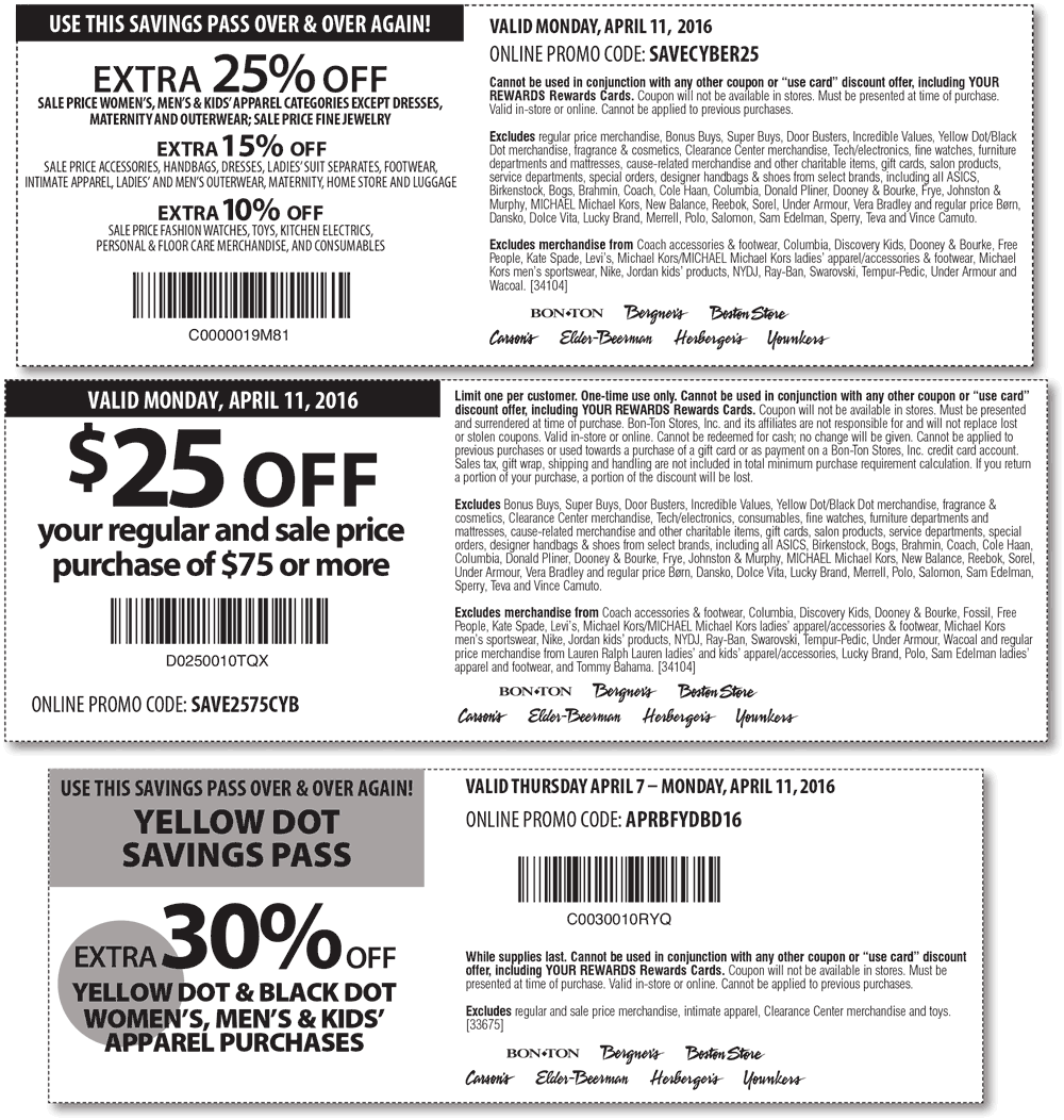 Carsons Coupon April 2024 25% off & more today at Carsons, Bon Ton & sister stores, or online via promo code SAVECYBER25