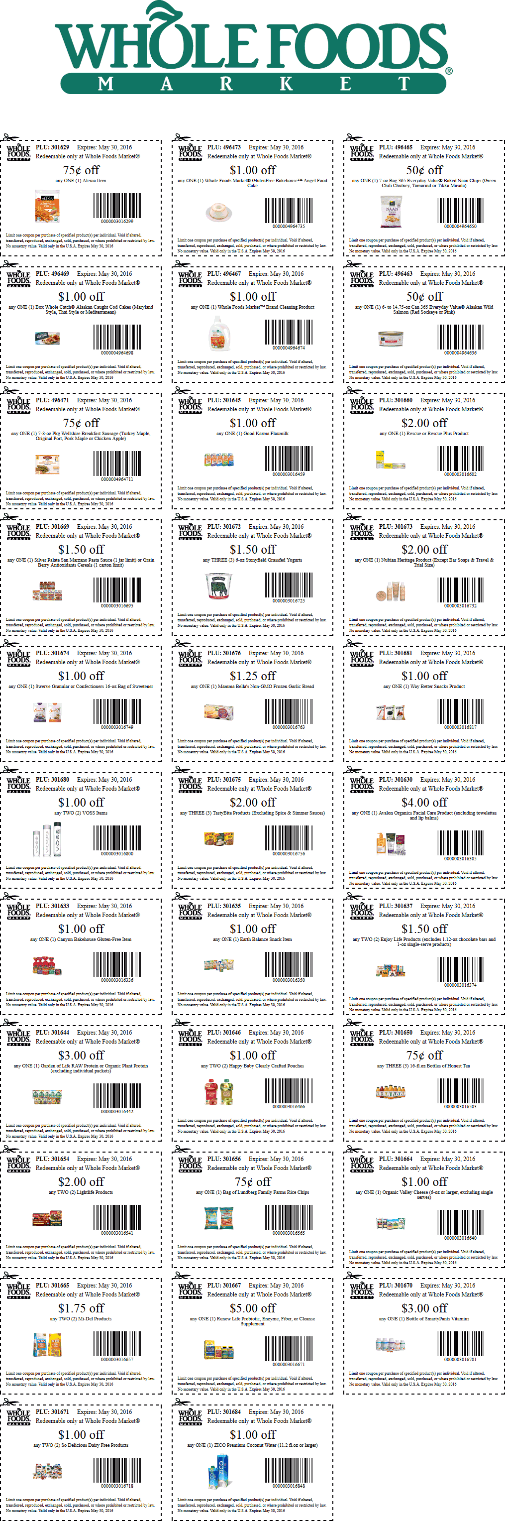 Whole Foods Coupon April 2024 Various grocery coupons at Whole Foods market