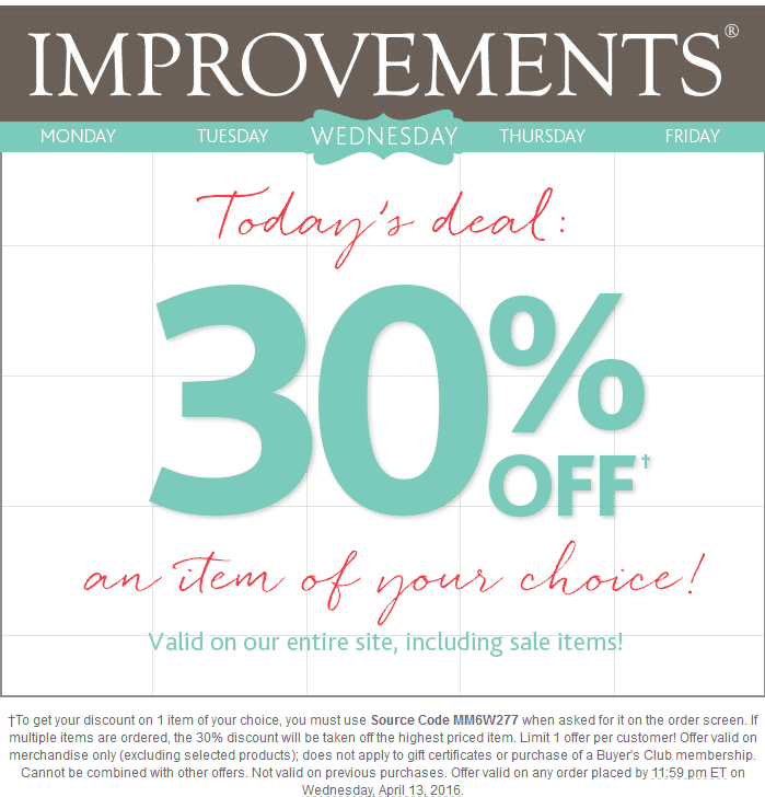 Improvements coupons & promo code for [May 2024]