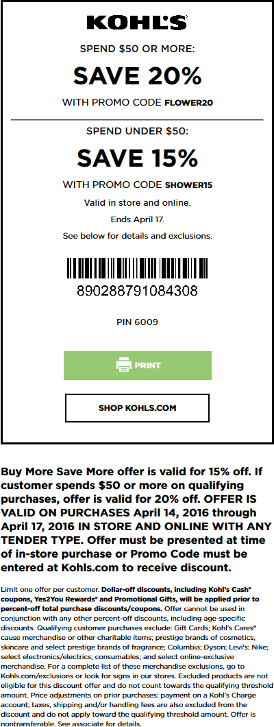 Kohls April 2021 Coupons and Promo Codes 🛒