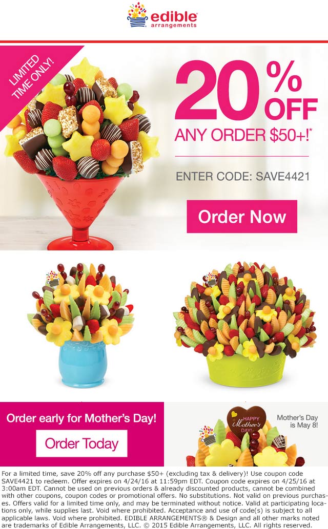 Edible Arrangements February 2024 Coupons and Promo Codes 🛒