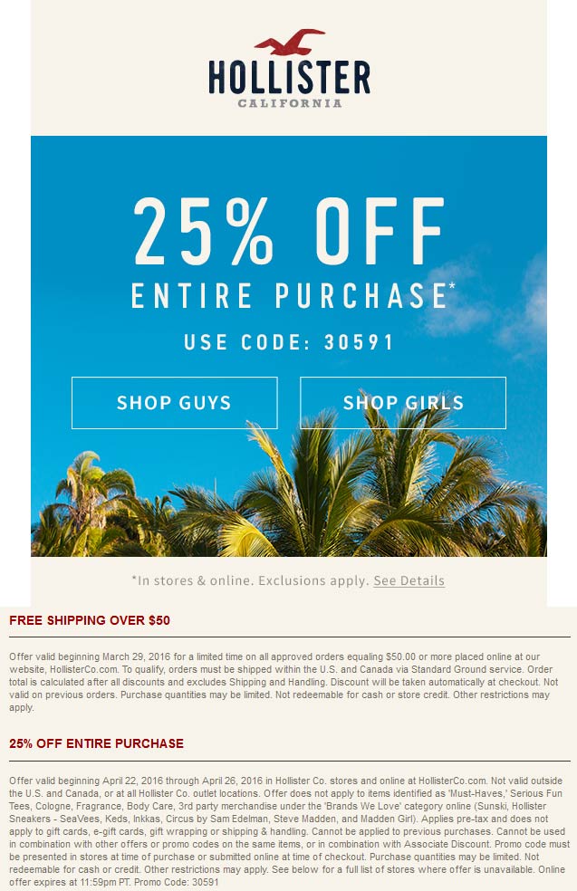 Hollister coupons & promo code for [May 2024]