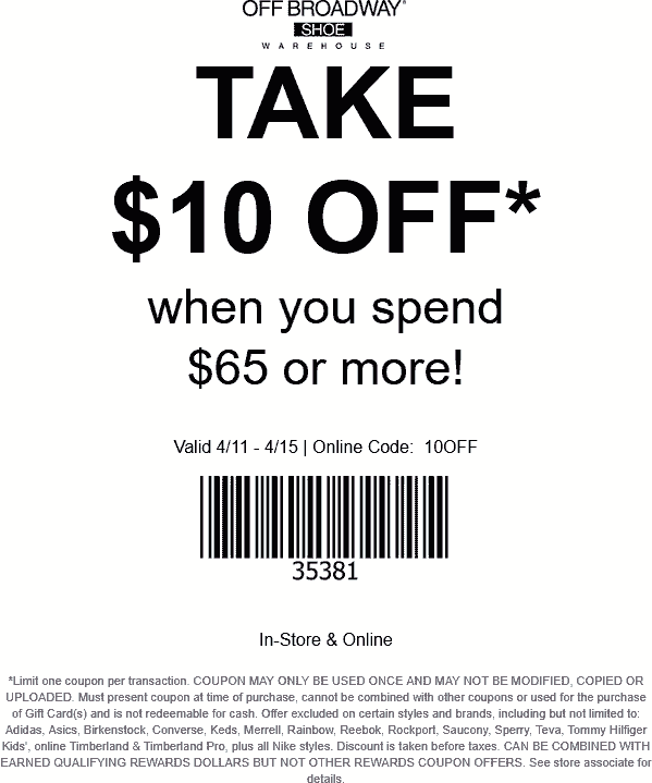 off broadway shoes in store coupon Shop 