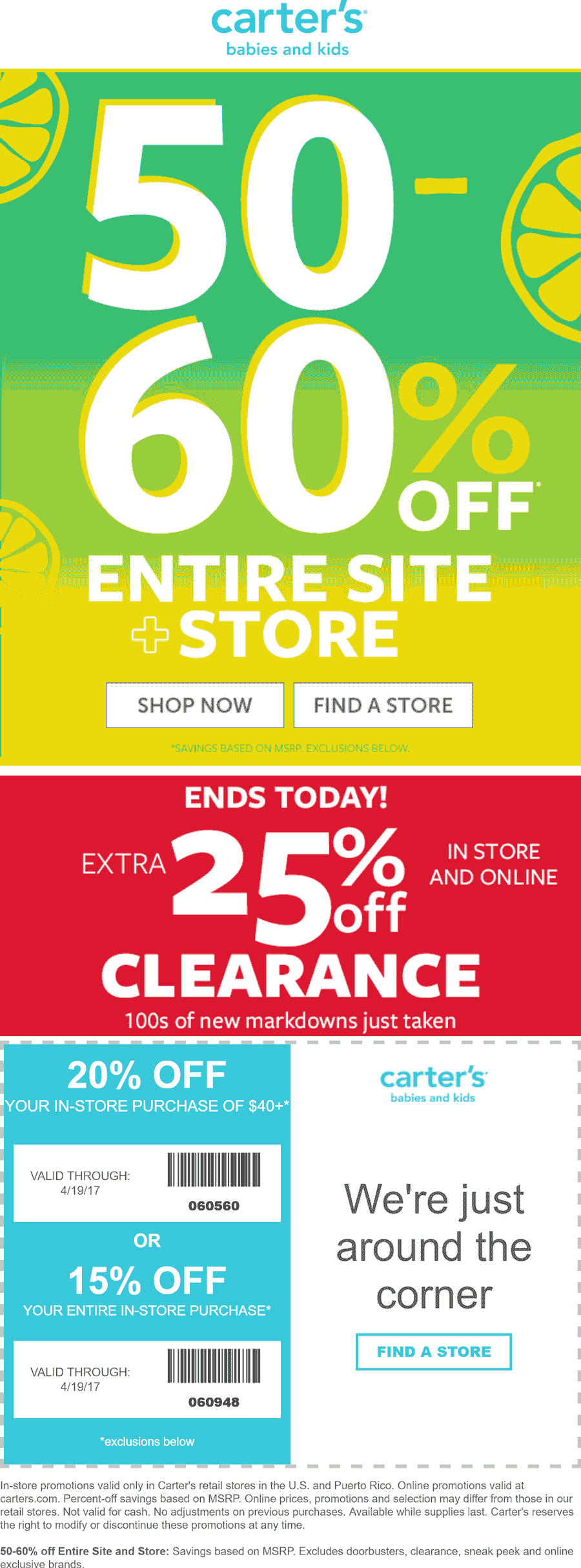 Carters coupons & promo code for [April 2024]