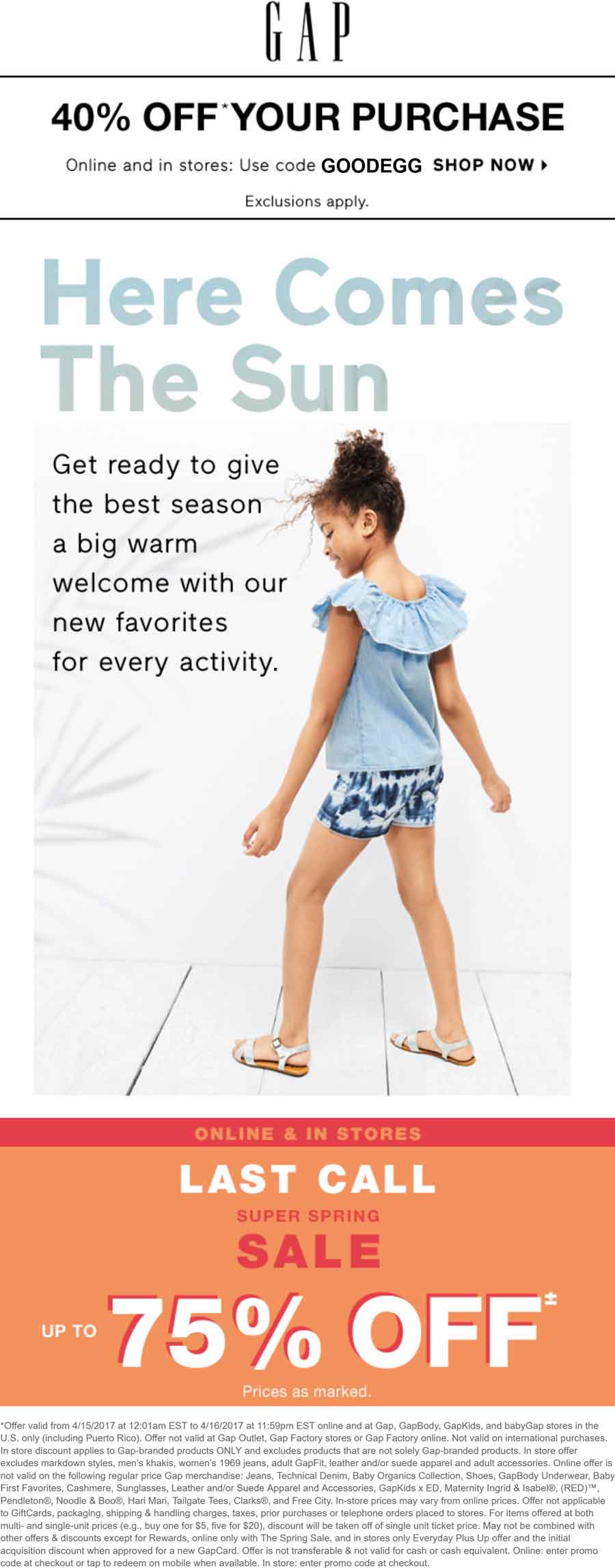 Gap coupons & promo code for [September 2024]