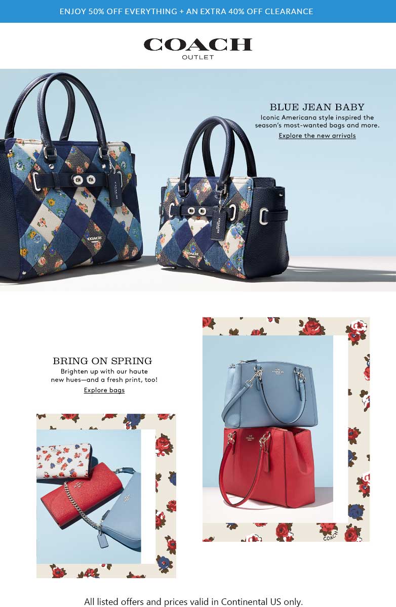 Coach Outlet Coupon April 2024 50% off everything at Coach Outlet, ditto online