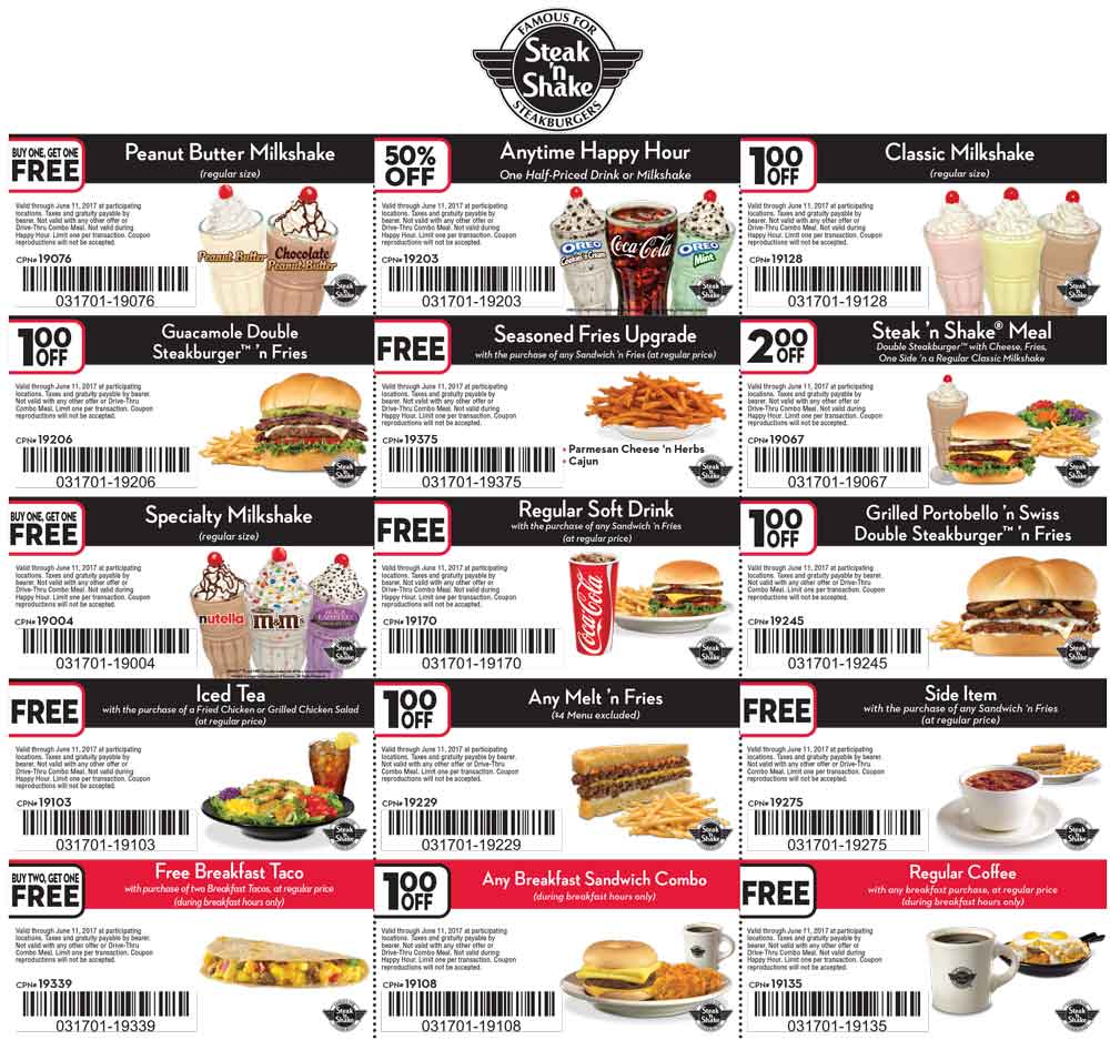 Steak n Shake Coupon April 2024 Free coffee, breakfast taco & more at Steak N Shake