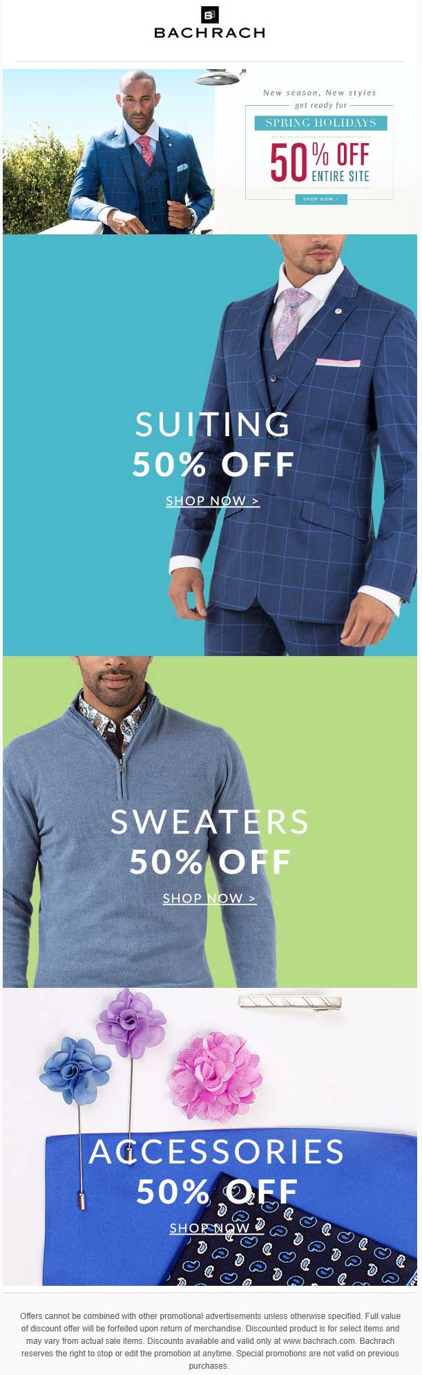 Bachrach Coupon April 2024 50% off everything online at Bachrach