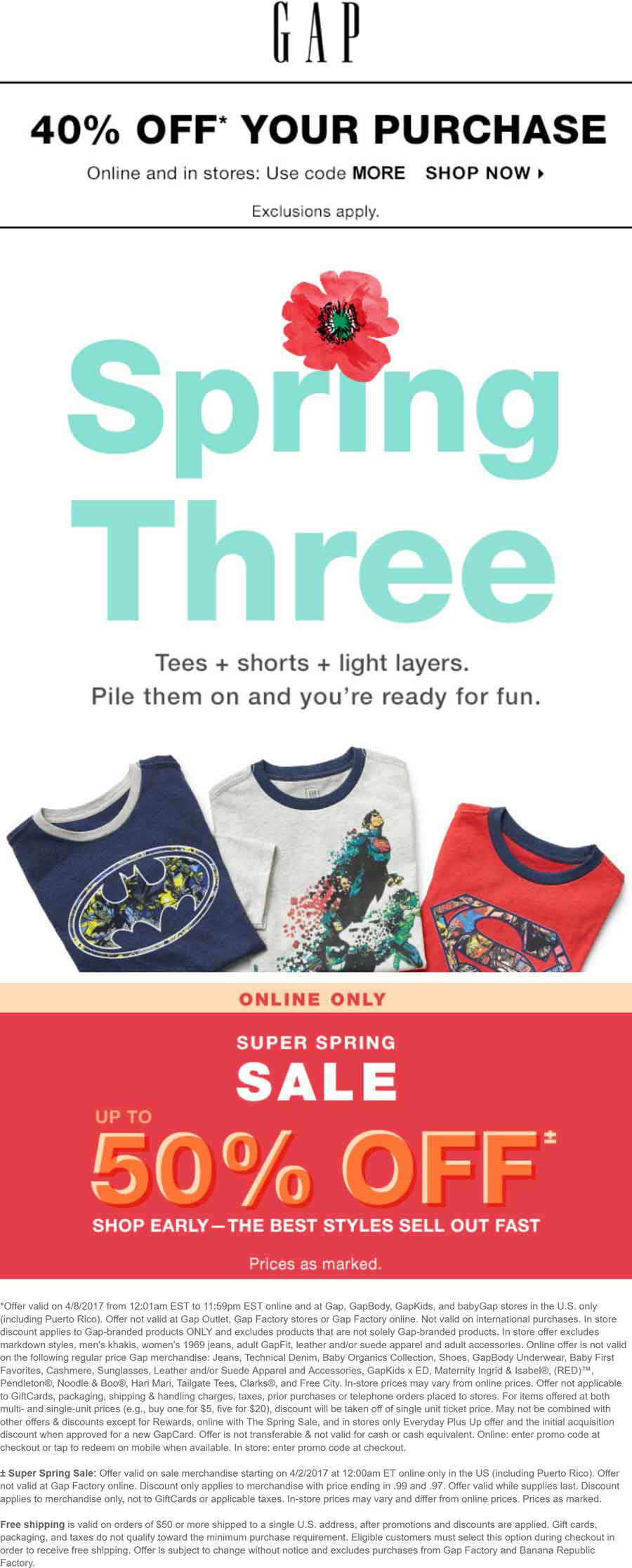 gap discounts today